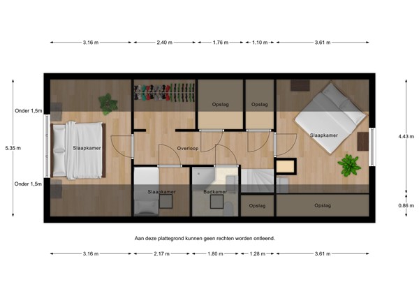 Floorplan - Komsestraat 3, 4515 MB IJzendijke